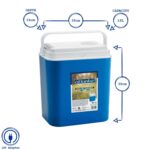 1x Blue 18L 12V Electric Cool Box Small Insulated Camping Picnic Food Cooler - Image 3