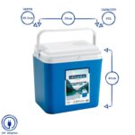 1x Blue 30L 12V Electric Cool Box Large Insulated Camping Picnic Food Cooler - Image 3