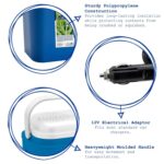 1x Blue 30L 12V Electric Cool Box Large Insulated Camping Picnic Food Cooler - Image 2