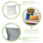1x Blue 60cm x 40cm Rectangle Velvet Cushion Large Scatter Cushions with Cover - Image 2