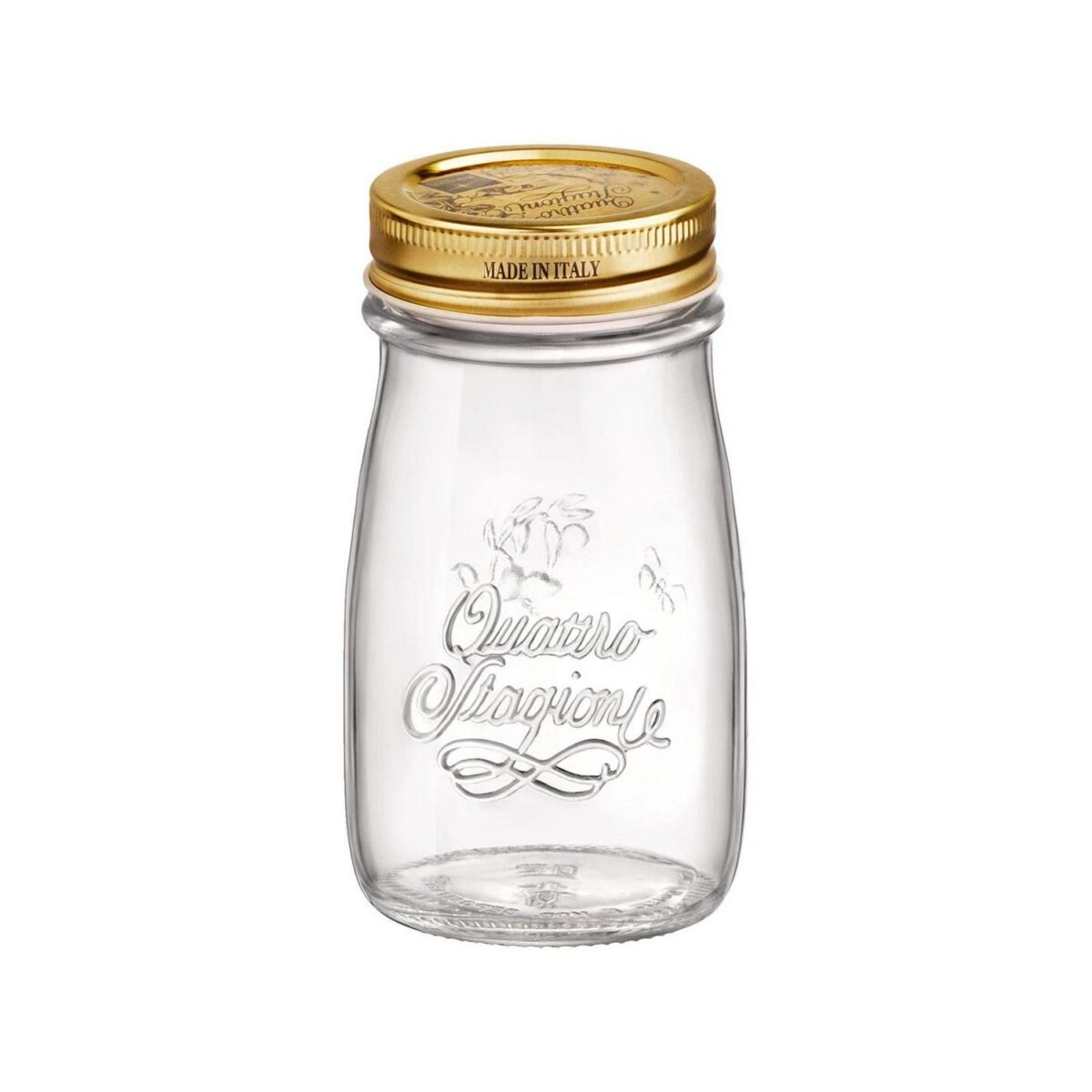 1x Bormioli Rocco 200ml Quattro Stagioni Glass Bottle with Screw Top Lid - Image 1
