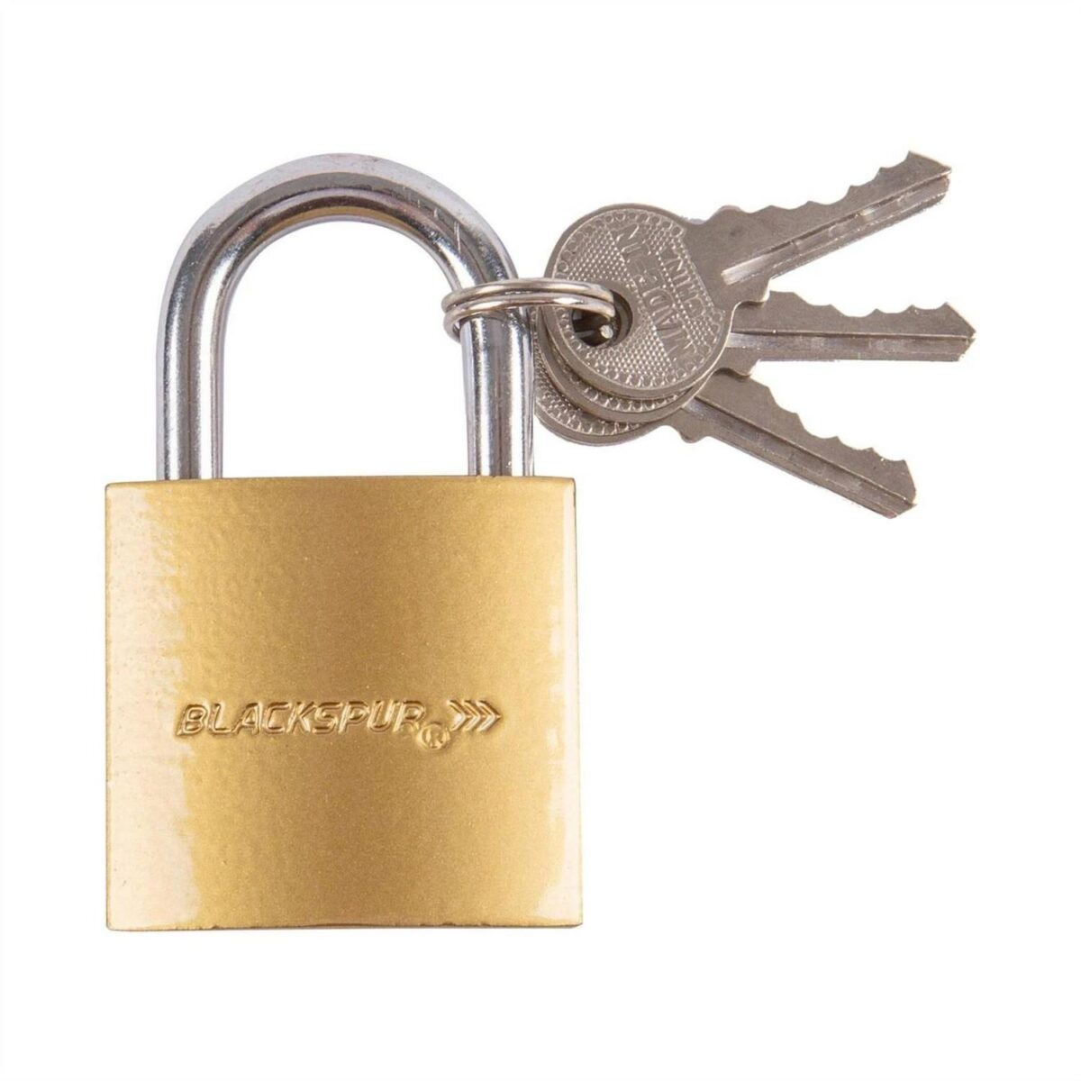 1x Brass 3cm Iron Hardened Shackle Padlock Outdoor Garden Door Key Lock - Image 1