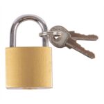 1x Brass 3cm Iron Padlock Heavy-Duty Outdoor Garden Gate Shed Door Key Lock