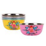1x Buttercup Pansy 16.5cm Stainless Steel Picnic Bowl Party Camping BBQ Set - Image 4