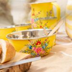 1x Buttercup Pansy 16.5cm Stainless Steel Picnic Bowl Party Camping BBQ Set - Image 5