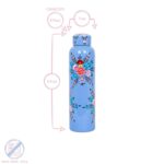 1x Carbon Pansy 875ml Stainless Steel Hand-Painted Picnic Water Bottle - Image 3