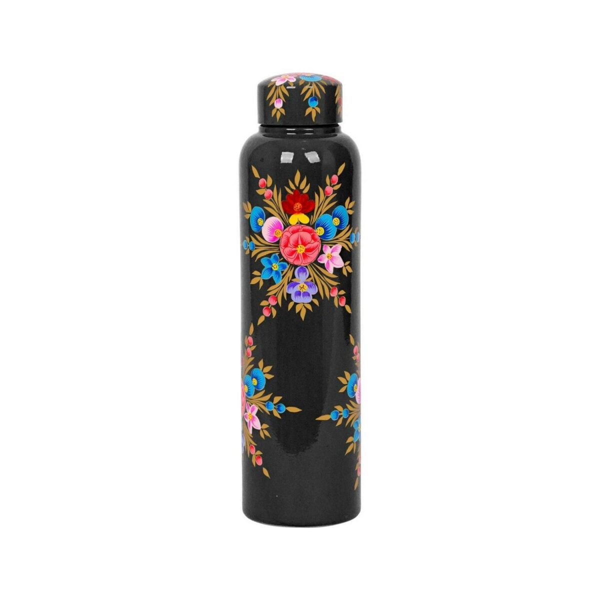1x Carbon Pansy 875ml Stainless Steel Hand-Painted Picnic Water Bottle - Image 5