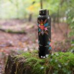 1x Carbon Pansy 875ml Stainless Steel Hand-Painted Picnic Water Bottle - Image 6