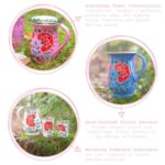 1x Carbon Peony 1.7L Stainless Steel Hand-Painted Picnic Water Jug - Image 2