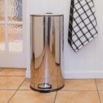 1x Chrome 30L Round Stainless Steel Kitchen Pedal Bin Rubbish Waste Dustbin - Image 5