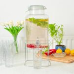 1x Chrome Stand 6.5L Glass Drinks Dispenser with Tap and Chrome Stand Water Jug - Image 4
