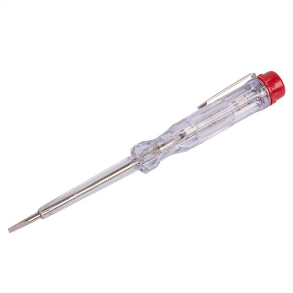 1x Clear 14cm Mains Tester Electricians Electrical Plug Socket Screwdriver Tool
