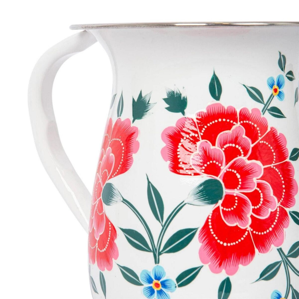 1x Cotton Peony 1.7L Stainless Steel Hand-Painted Picnic Water Jug - Image 4
