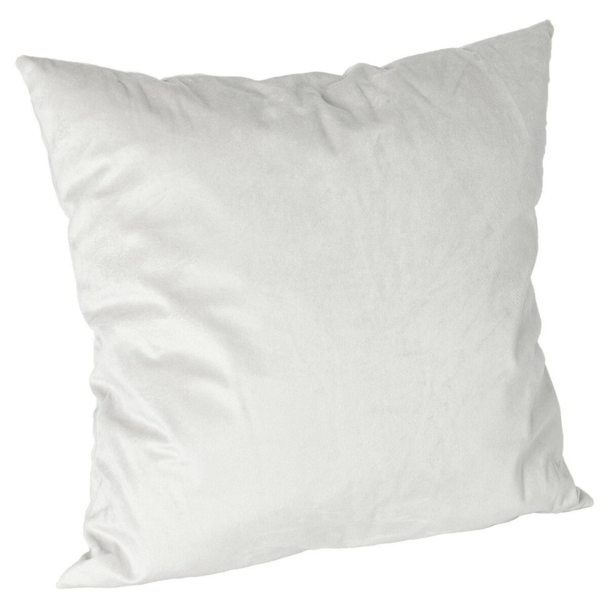 1x Cream 55cm x 55cm Square Velvet Cushion Large Scatter Cushions with Cover - Image 1