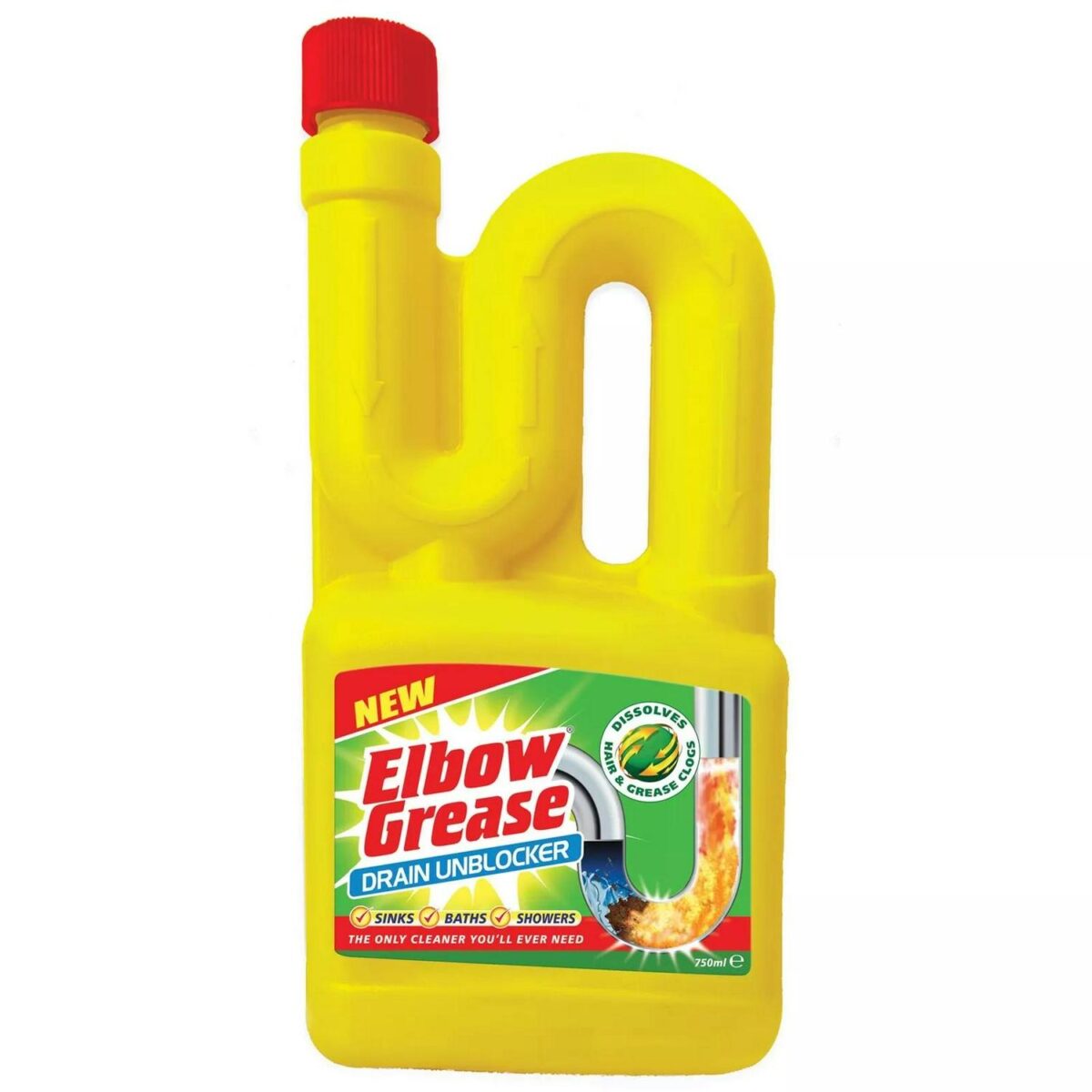1x Drain Unblocker Liquid 750ml Heavy-Duty Sink Bath Toilet Kitchen Cleaner - Image 1