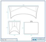 1x Folding Camping Picnic Table with Fitted Tablecloth 180cm (6ft) Black/White - Image 5