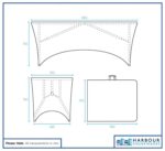 1x Folding Camping Picnic Table with Fitted Tablecloth 180cm (6ft) White/White - Image 5