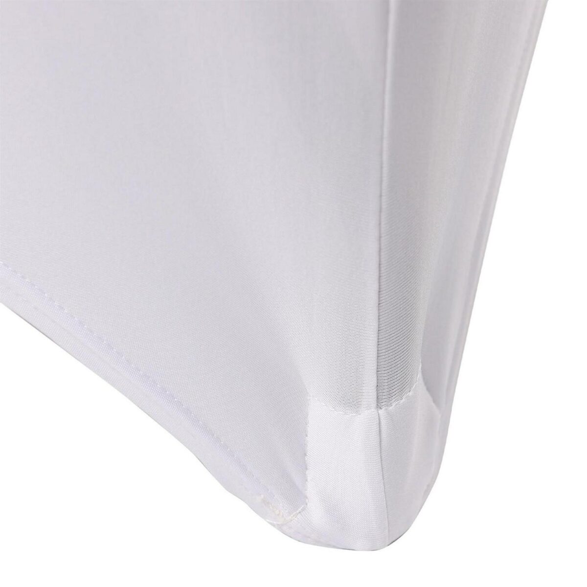 1x Folding Camping Picnic Table with Fitted Tablecloth 180cm (6ft) Black/White - Image 7
