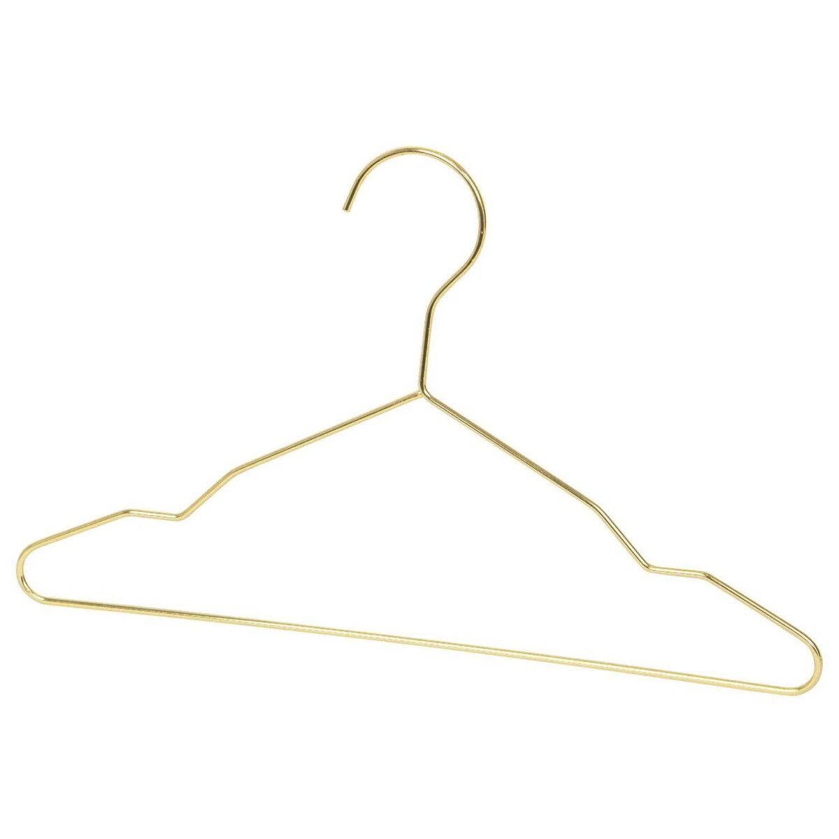 1x Gold Metal Kid's Hanger Baby Children Coat Clothes Hangers Trouser Bar - Image 1