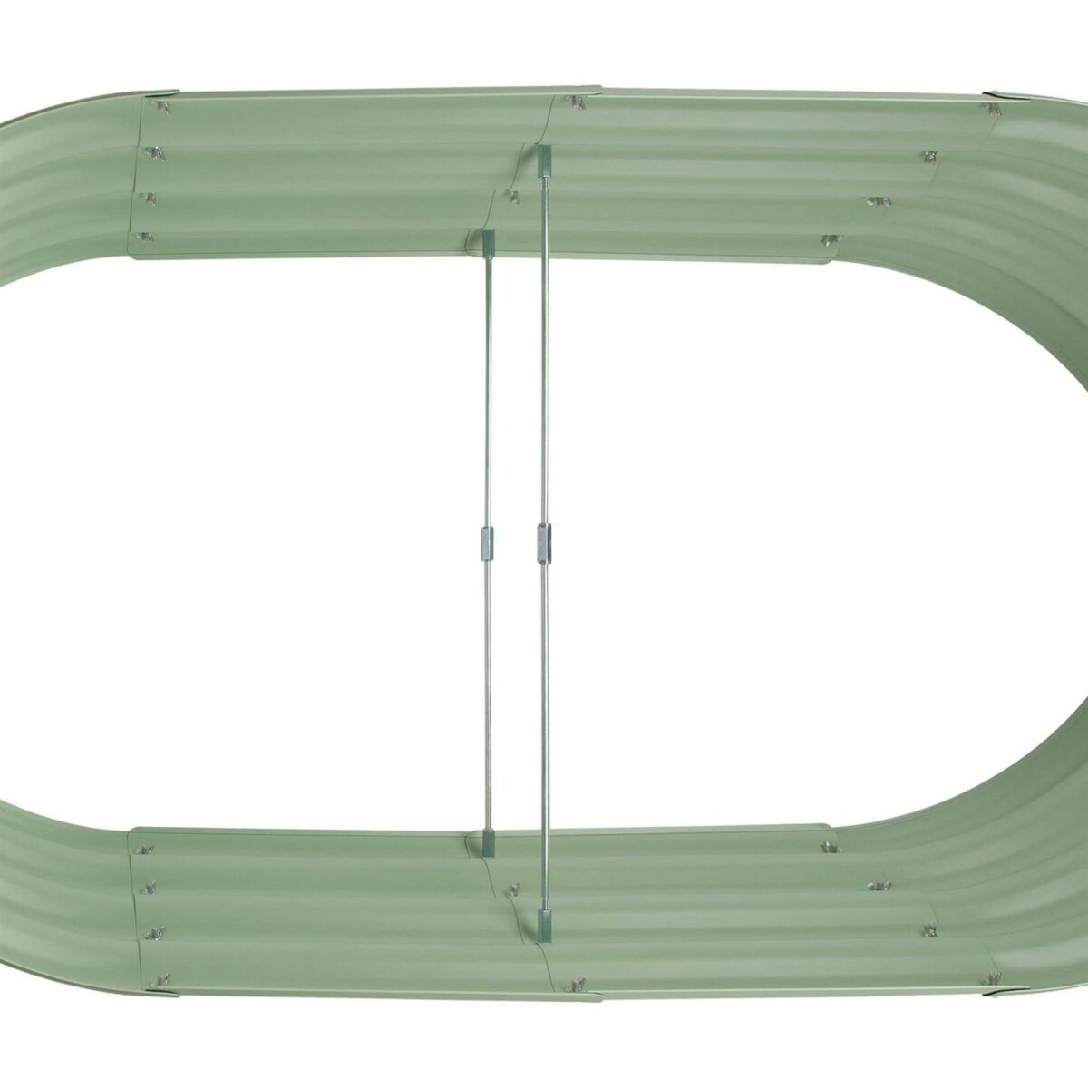 1x Green 120cm x 60cm Rounded Galvanised Steel Raised Garden Bed Planter Box - Image 6