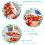 1x Green 24.5cm x 24.5cm Square White Enamel Baking Tray Oven Roasting Bakeware - Image 2