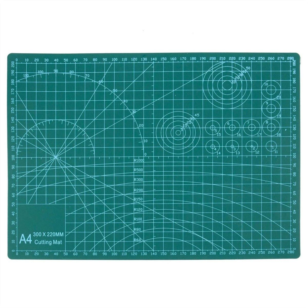 1x Green A4 (22 x 30cm) Cutting Mat Craft Paper Sewing Fabric Knife Cutter Board - Image 1