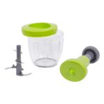 1x Green Manual Food Chopper Mini Kitchen Vegetable Onion Cutter Processor - Image 2