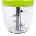 1x Green Manual Food Chopper Mini Kitchen Vegetable Onion Cutter Processor - Image 3