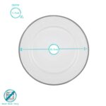 1x Grey 25.5cm White Enamel Dinner Plate Metal Outdoor Camping Food Dishes - Image 3