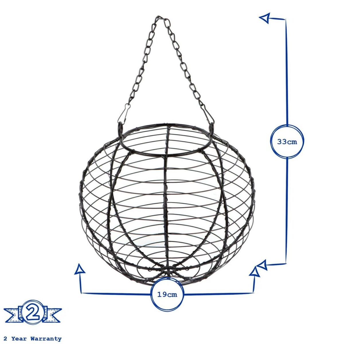 1x Grey Ball Steel Nut Bird Feeder Hanging Garden Wild Feeding Station - Image 2