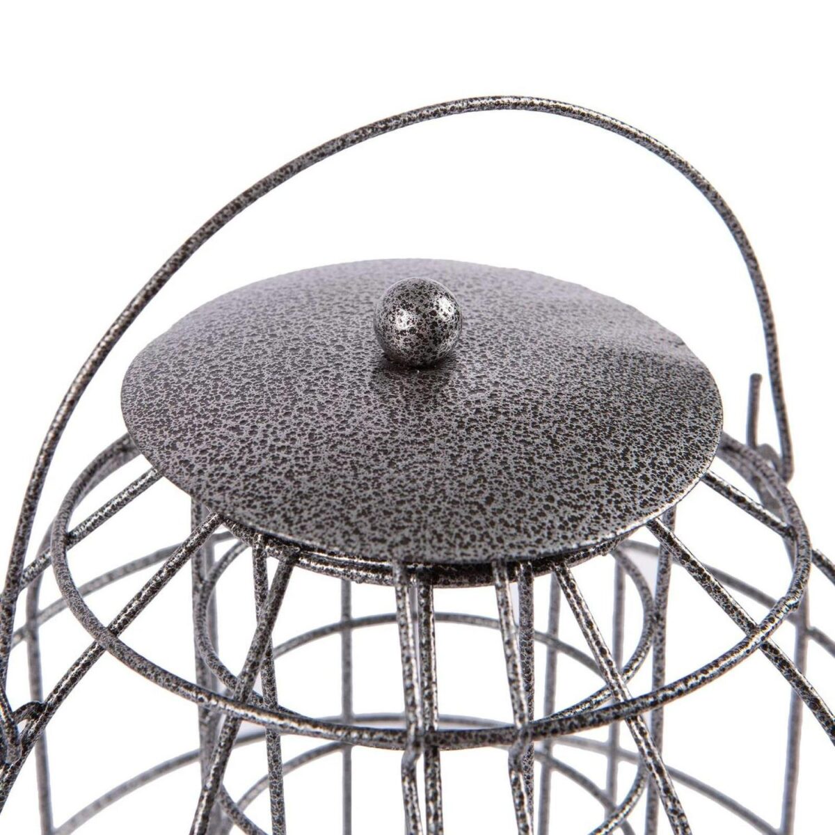 1x Grey Squirrel-Proof Metal Fatball Bird Feeder Hanging Garden Feeding Station - Image 2