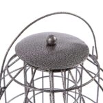 1x Grey Squirrel-Proof Metal Fatball Bird Feeder Hanging Garden Feeding Station - Image 2