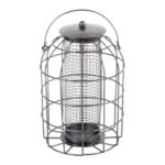 1x Grey Squirrel-Proof Metal Nut Bird Feeder Hanging Garden Feeding Station