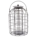 1x Grey Squirrel-Proof Metal Fatball Bird Feeder Hanging Garden Feeding Station