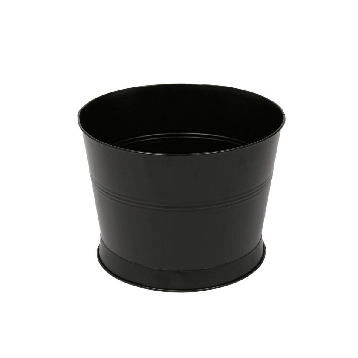 1x Handmade Galvanized Iron Ice Bucket 26.5cm Black Wine Champagne Cooler - Image 1