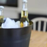 1x Handmade Galvanized Iron Ice Bucket 26.5cm Black Wine Champagne Cooler - Image 6