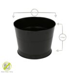 1x Handmade Galvanized Iron Ice Bucket 26.5cm Black Wine Champagne Cooler - Image 3