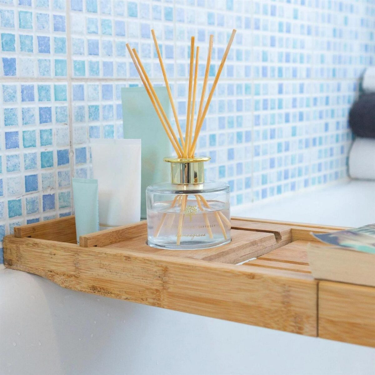 1x Lemongrass 200ml Glass Reed Diffuser Home Scented Oil Fragrance Sticks - Image 5
