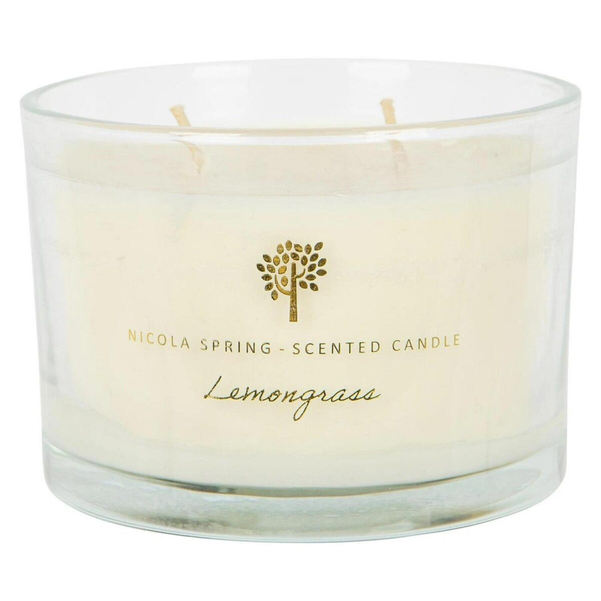 1x Lemongrass 350g Soy Wax Scented Candle Aromatherapy Jar 38hr Burn Time - Image 1