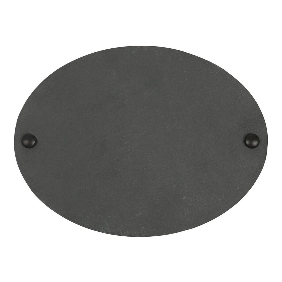 1x Linea Oval Blank Slate House Sign with Wall Fixings 20cm x 15cm Door Numbers - Image 4