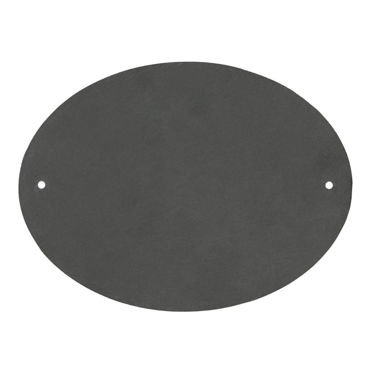 1x Linea Oval Blank Slate House Sign with Wall Fixings 20cm x 15cm Door Numbers - Image 1