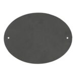 1x Linea Oval Blank Slate House Sign with Wall Fixings 20cm x 15cm Door Numbers