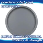 1x Matt White Round Steel Tray Table Living Room Sofa Side End Coffee Tables - Image 4