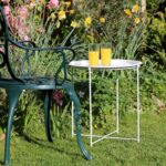 1x Matt White Round Steel Tray Table Living Room Sofa Side End Coffee Tables - Image 6