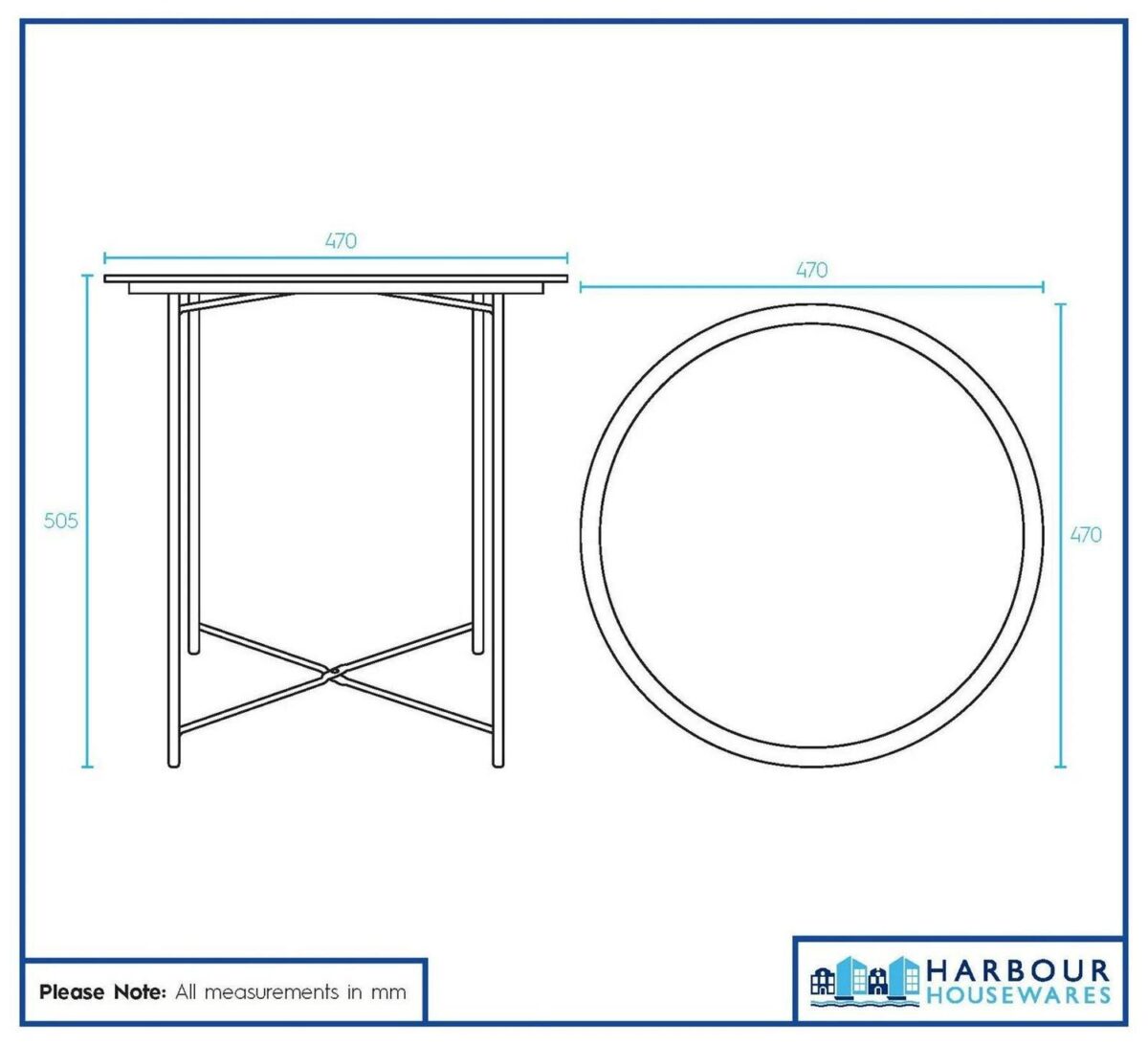 1x Matt White Round Steel Tray Table Living Room Sofa Side End Coffee Tables - Image 5