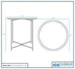 1x Matt White Round Steel Tray Table Living Room Sofa Side End Coffee Tables - Image 5