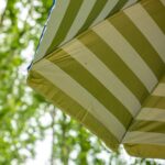 1x Metal Beach Parasol with Base 1.8M x 2M Red Stripe/White UPF50+ Sun Umbrella - Image 6