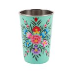 1x Mint Pansy 400ml Stainless Steel Picnic Tumbler Reusable Party BBQ Set