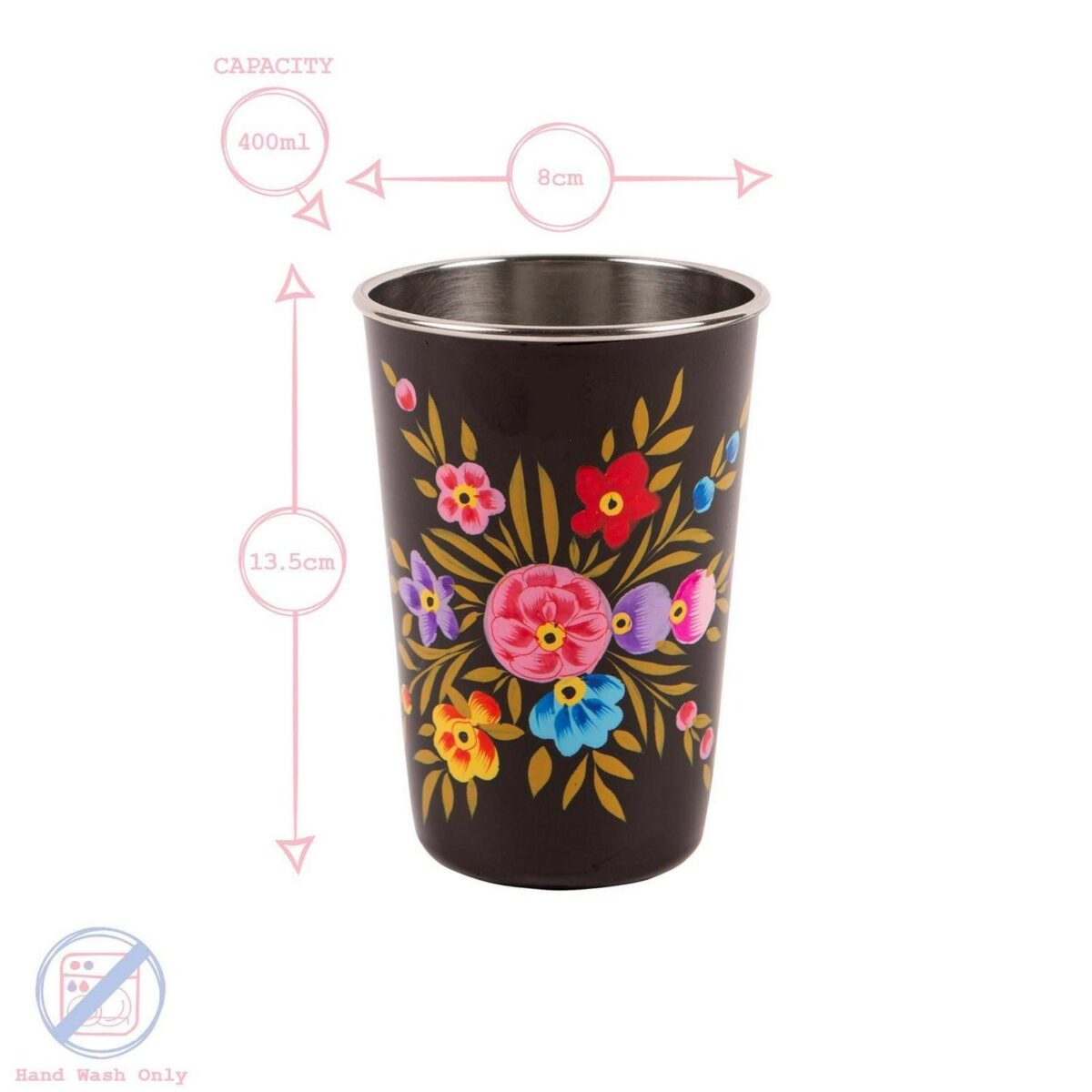 1x Mint Pansy 400ml Stainless Steel Picnic Tumbler Reusable Party BBQ Set - Image 3