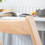 1x Natural Wooden Folding Chair Foldable Space Saving Slatted Office Dining Seat - Image 6